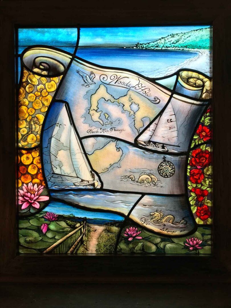 Woods Hole Design on Glass